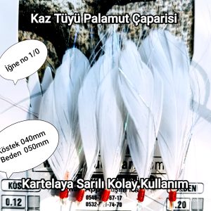 Kaz Tüyü Palamut Çaparisi Beyaz