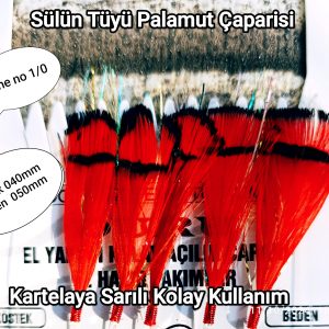 Sülün Tüyü Çinekop-Palamut Çaparisi Kırmızı İğne 1/0