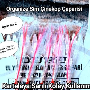 Çinekop Çaparisi Organze sim(Pembe-Beyaz)