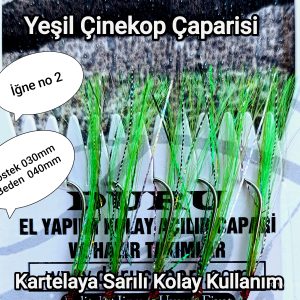 Çinekop Çaparisi Organze sim(Yeşil)