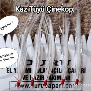 Kaz Tüyü Çinekop Çapari Beyaz"""