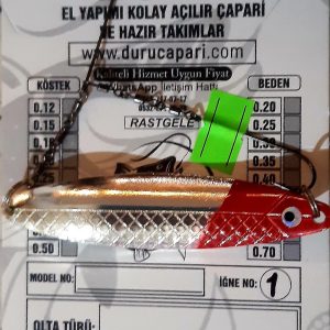 Kaşık arkası Uzun olta takımı Kırmızı Kafa"Çinekop Lüfer